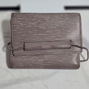 Louis Vuitton Epi Portefeuille Trifold Wallet in lilac gray.